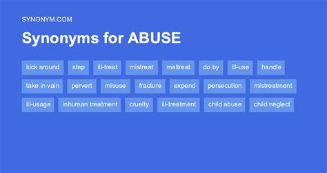 abuse syn|words to describe abuse.